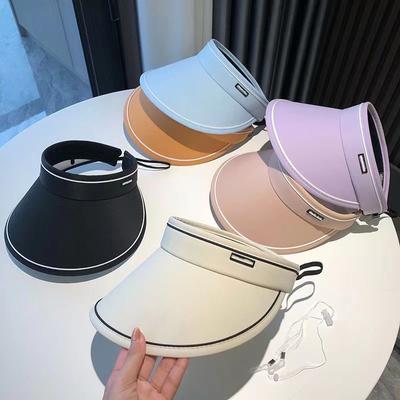 Empty-top Sun Hat for Women, New Summer Sun Hat, Face-covering, anti-UV, Cycling, Anti-blowing