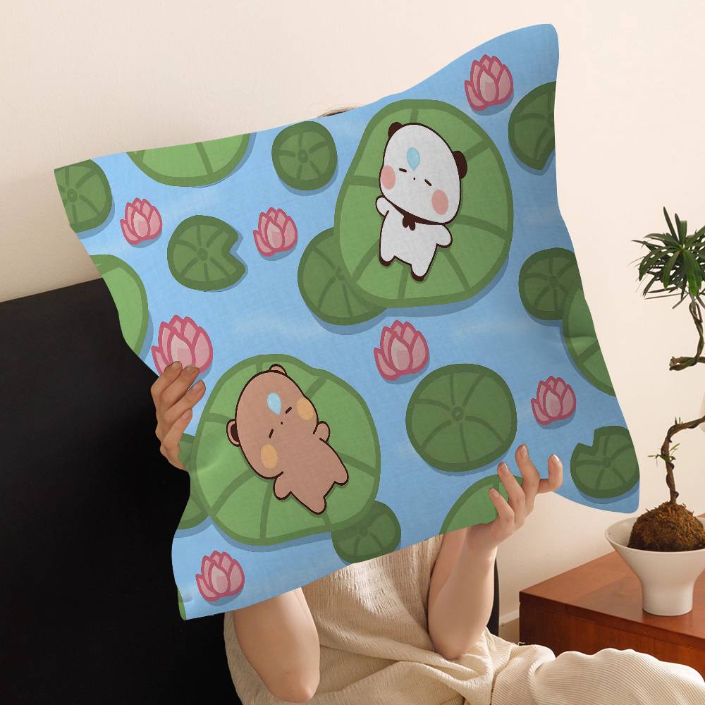Bear Cartoon Kawaii DDudu BBubu Pillow Anime Pillow Sofa Bed Head Pillow Cover Cushion Cover 45x45 cm Fashion