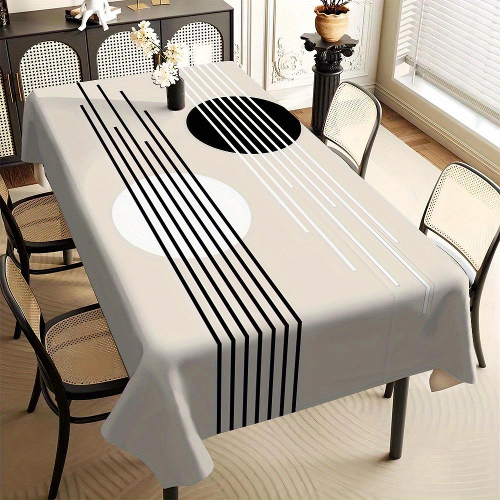 Nordic style simple and modern elegant pattern 2D flat tablecloth. Rectangular tablecloth for home use. Printed tablecloth.PMJ