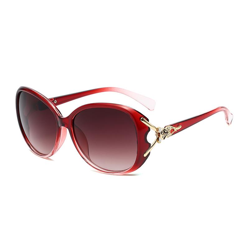 Women's Polarized Rhinestone Fox Head Sunglasses - Fashionable UV Protection