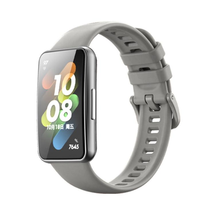 For Huawei Band 7 / Honor Band 7 Pure Color Silicone Watch Band