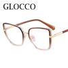 Blue Light Reading Eyewear Female Gradient Designer Big Blocking Rectangular Super Ladies Tinted Color Brand Spectacle Presbyopic Stylish Square