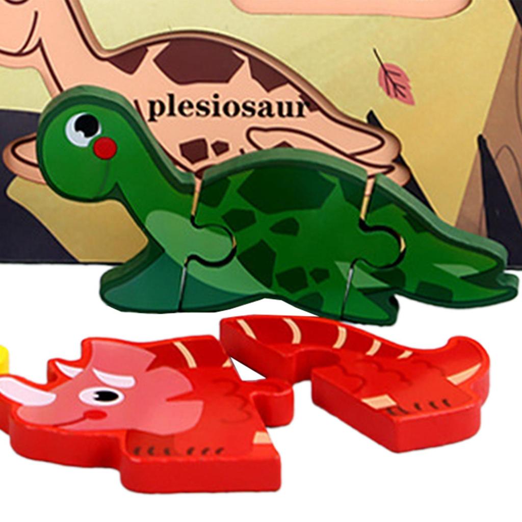 Wooden Puzzle Educational Cognitive Animal Jigsaw Board for Children Toddler