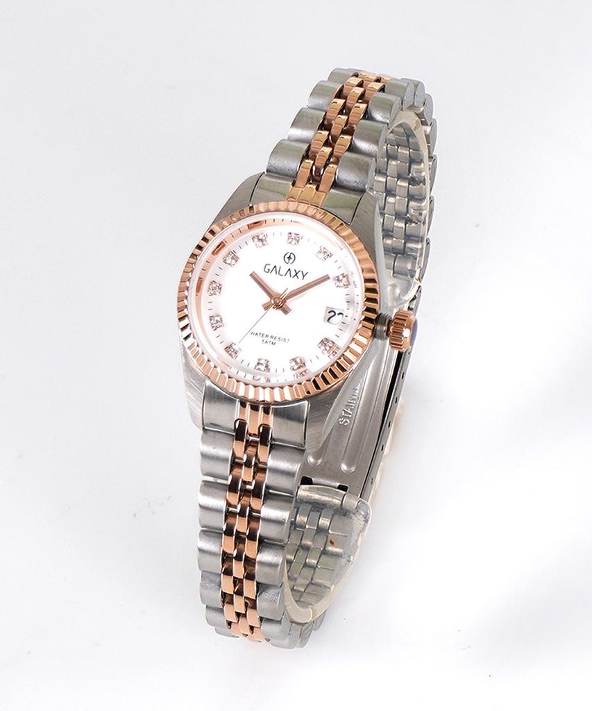 Gaelleogsi 5 Atm Couple Watch Women'S Metal Wristwatch Qt7013Fe