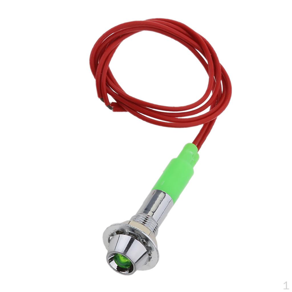 

12V 6mm boat LED Indicator Dashboard Panel Warning Lamp зелений