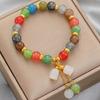 1PC French Retro Purple Pearl Bracelet for Girls' High Sense Ins Niche Design Crystal Bracelet Girlfriend Jewelry