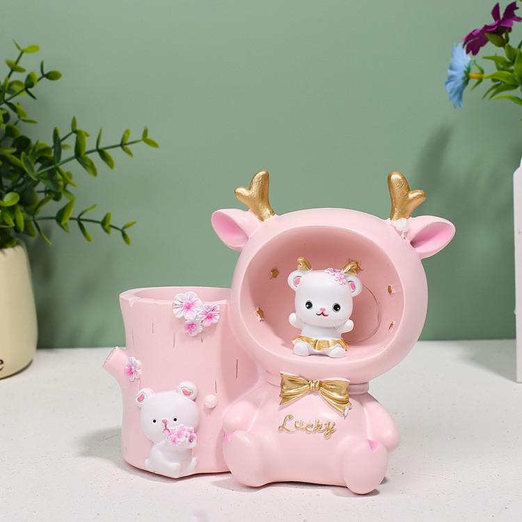 Girl Cute Heart Velvet Radish Rabbit Crystal Ball Nightlight Button Battery Power