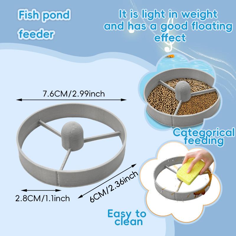 Fish Pond Feeder, Reusable, Garden Yard, Fish Tank Floating Feeder, Plastic Crafts, Gardening Decorations