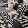 Light Luxury High-end Chenille Sofa Cushion Four Seasons Universal Seat Mat Half Round Strip Plush Furniture Protective Cover