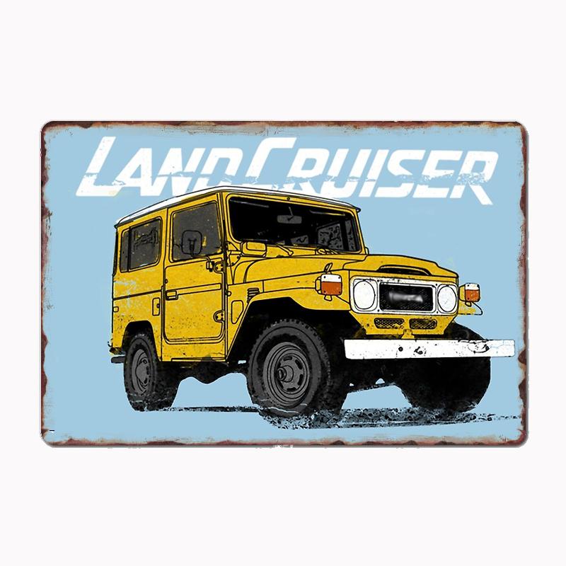FJ40 Land Cruiser 1  Metal Plaque Poster Club Home Bar Cave Classic Plaques Tin Sign Posters Room Wall Decor