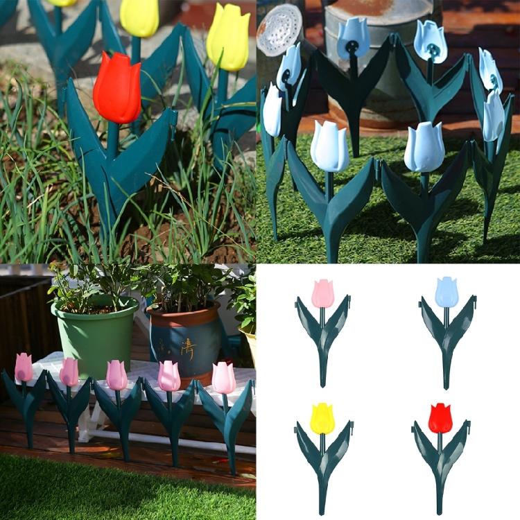 Decorative Tulips Flower Design Fence PVC Garden Fence for Interlocking of Yard and Pathway Borders Gardening Supply