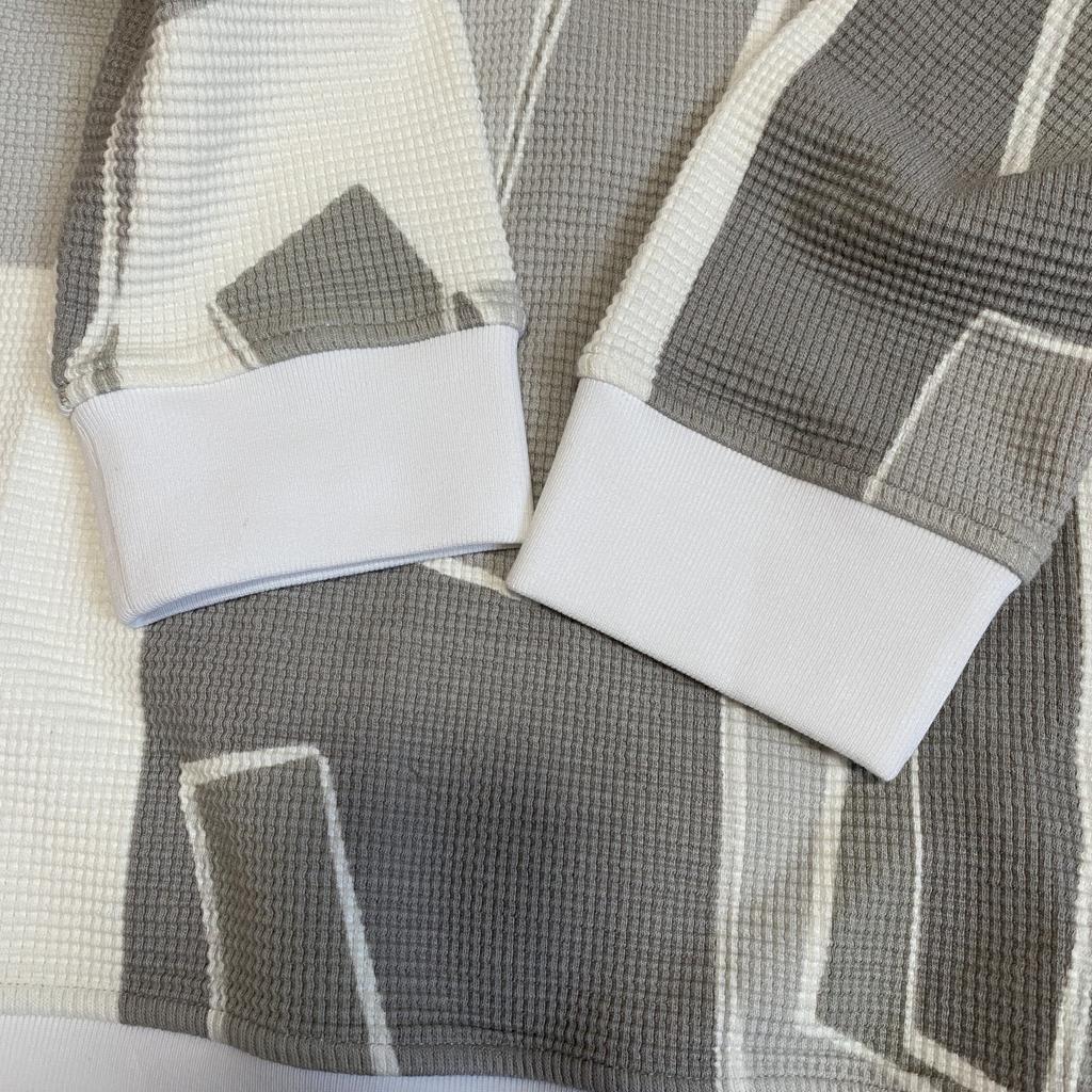 Used HERMESsweat white/gray cotton/Polyurethane mens