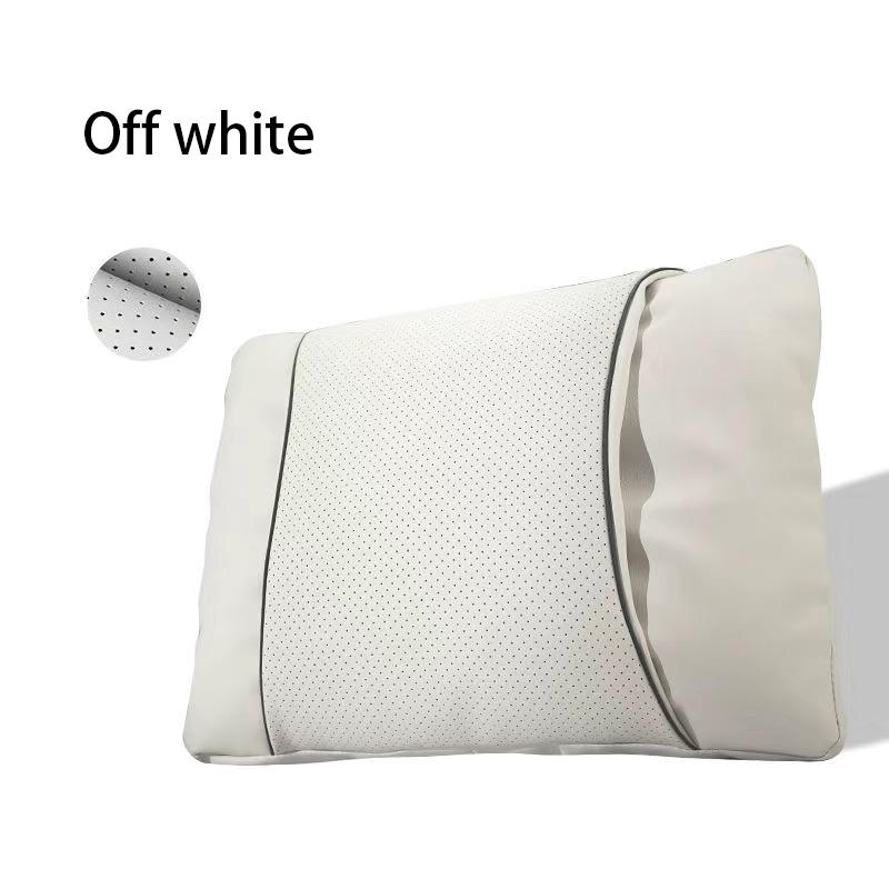 1/2PCS New Car Seats with Nappa Leather Headrests, Breathable Waist Cushions, Neck Pillows, and General Motors Neck Pillows