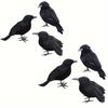 1pc/3pcs/4pcs Realistic Crow Outdoor Table Decoration,Black Artificial Feathered Raven,Indoor Halloween Decorative Crow Ornament
