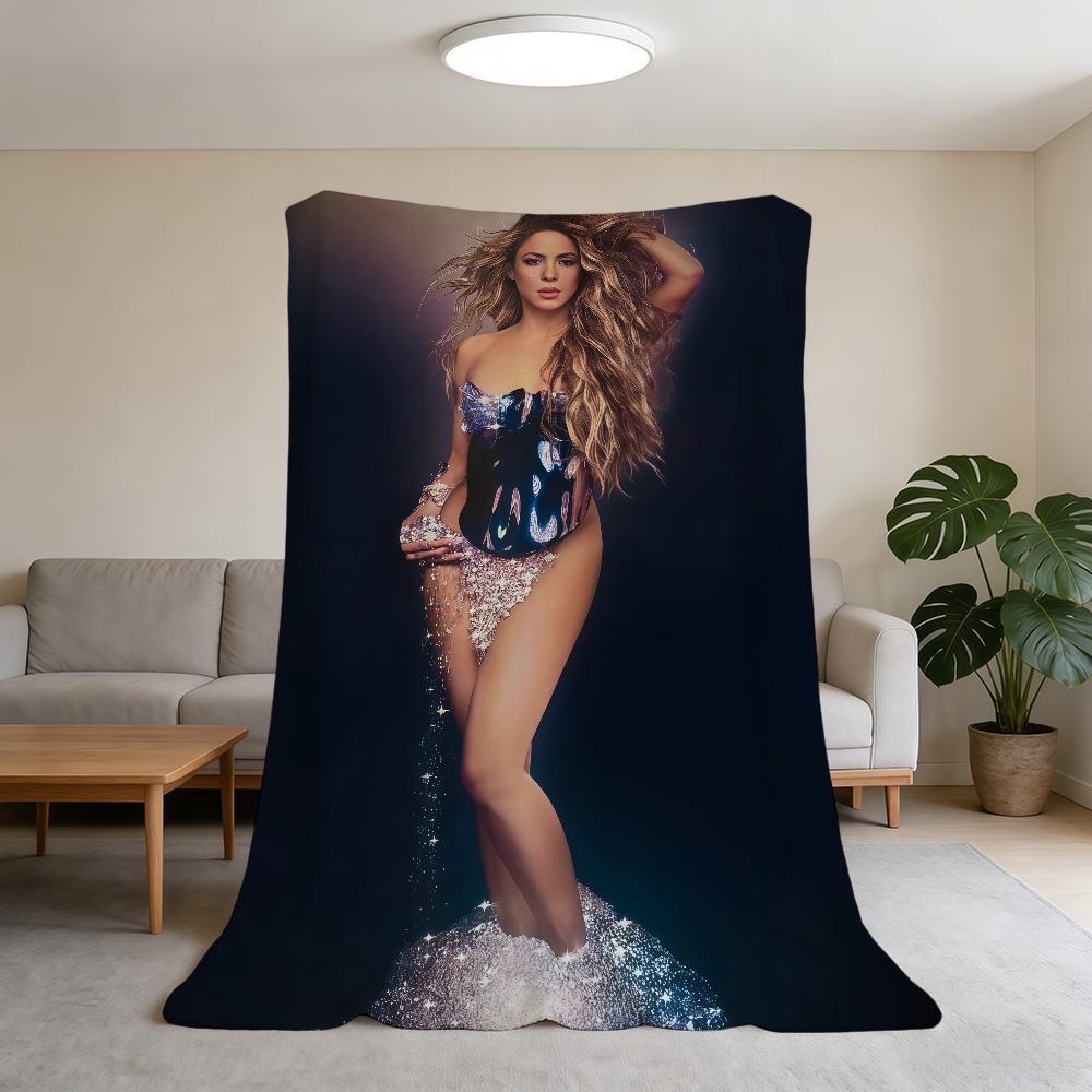 Singer S-Shakira Blanket Super Warm Comfortable Plush Throw Blanket Child Home Sofa Bedroom Gift