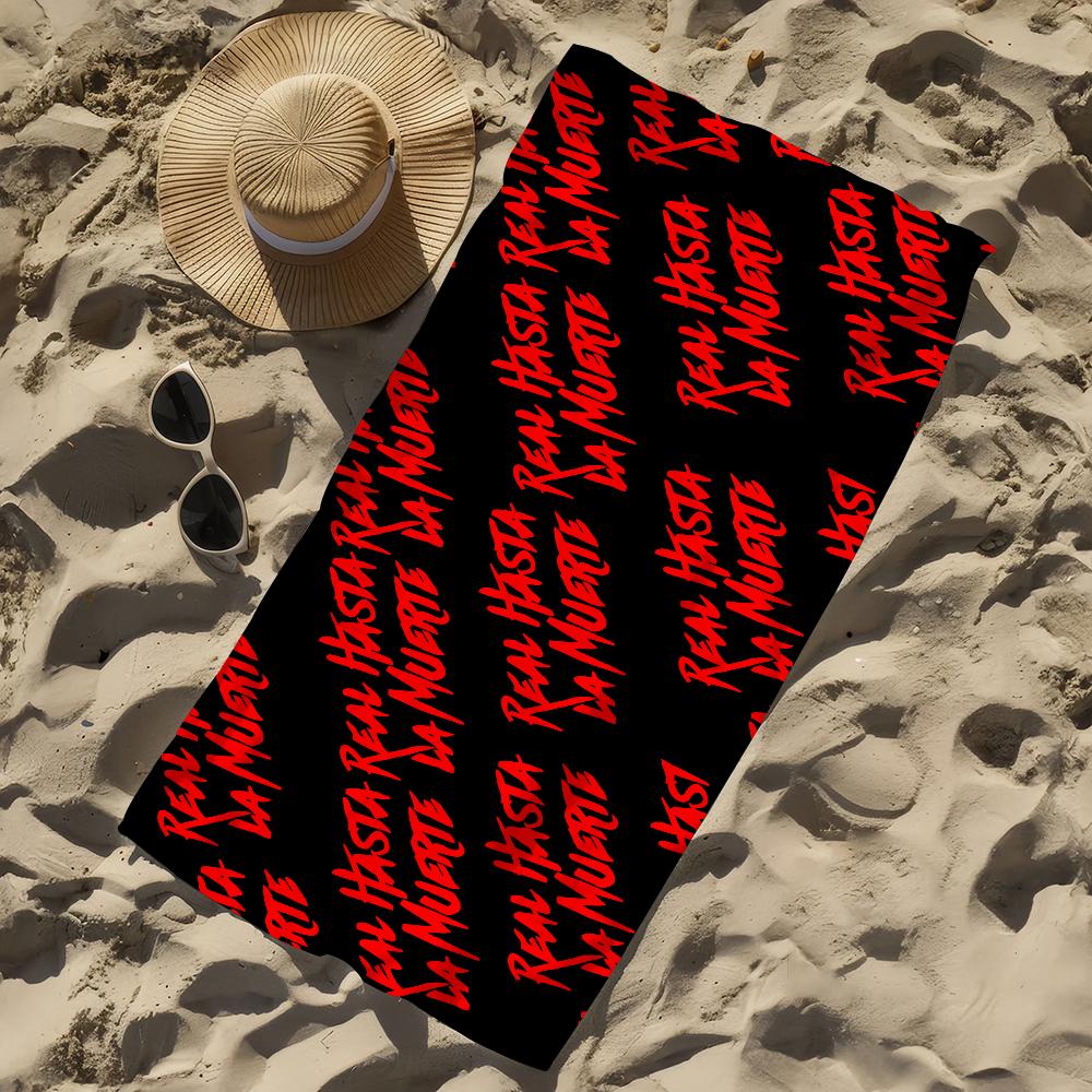 Classic Rapper Anuel AA Music Cool Towel Beach Towel Oversized Quick Dry Towel Absorbent Soft Swim BeachTowels for Men Women