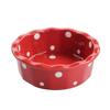 Yi Pan Polka Dot Ceramic Elevated Pet Bowl