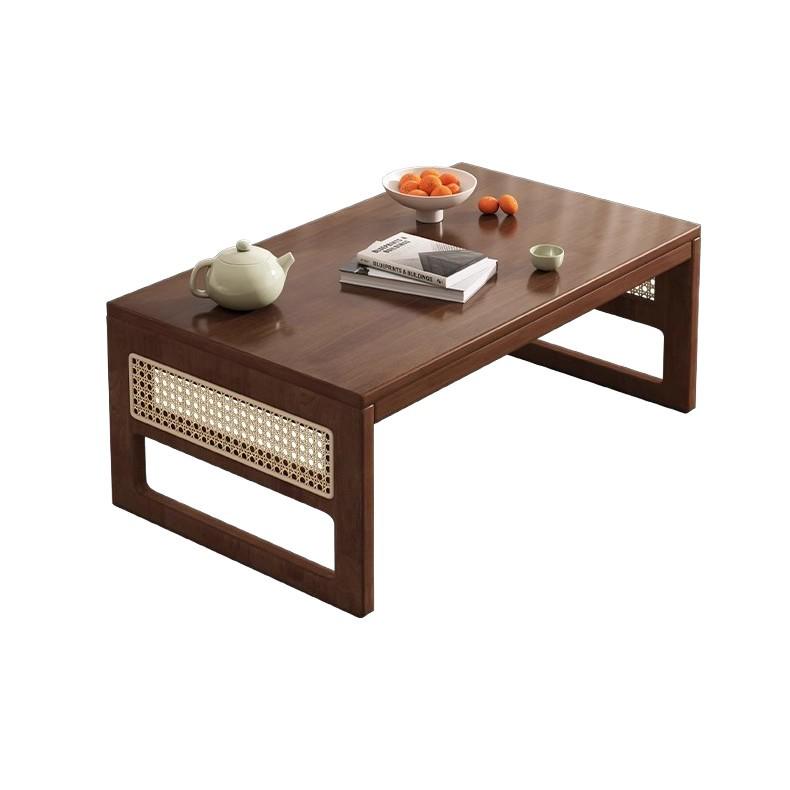 Faltbarer Teetisch aus massivem Holz im chinesischen Stil für Erker & Balkone – Kompakter niedriger Ess- & Tatami-Tisch