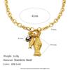 18K Gold Plated Ocean Style Light Luxury Small Fish Necklace with Stainless Steel and Drip Oil.