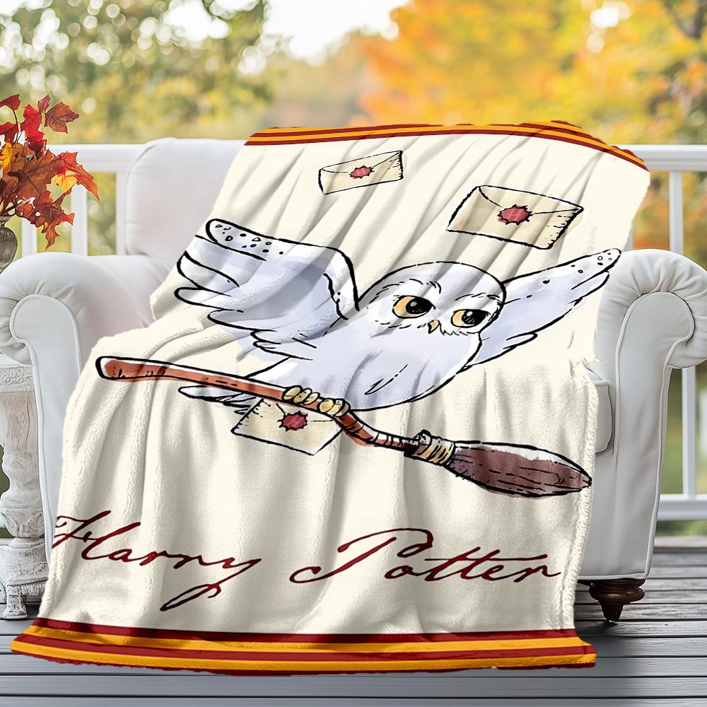 1 Stück Harry Potter, Eule, Umschlag Outdoor Flanell Überwurfdecke Ganzjahres Weiche Wärme, Heimdekoration 1031172