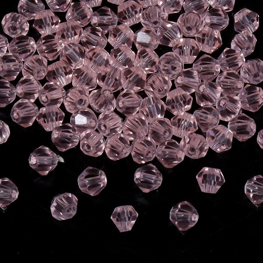 200pcs/lot 4mm Colorful Glass Crystal Beads Bicone Beads Loose Spacer Beads For Jewelry Making DIY Bracelet Necklace Accessories
