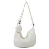 Canvas Cloud Puff Bag For Women With Zipper Closure And Inner Pockets For Daily Use