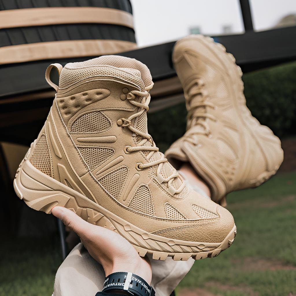 2025 Tactical Military High-Top Combat Boots - Outdoor & Desert Work Mountaineering Shoes