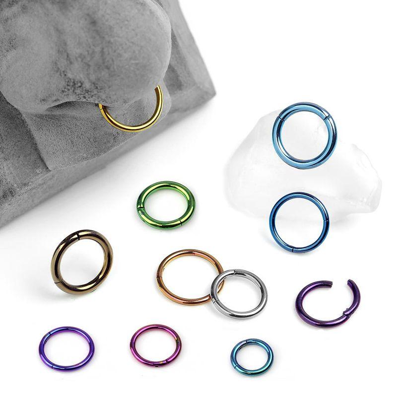 

G23 Сплав Пирсинг носовой перегородки Минималистичное кольцо для губы Серьга для козелка уха One thick 1.6mm inner diameter 8mm