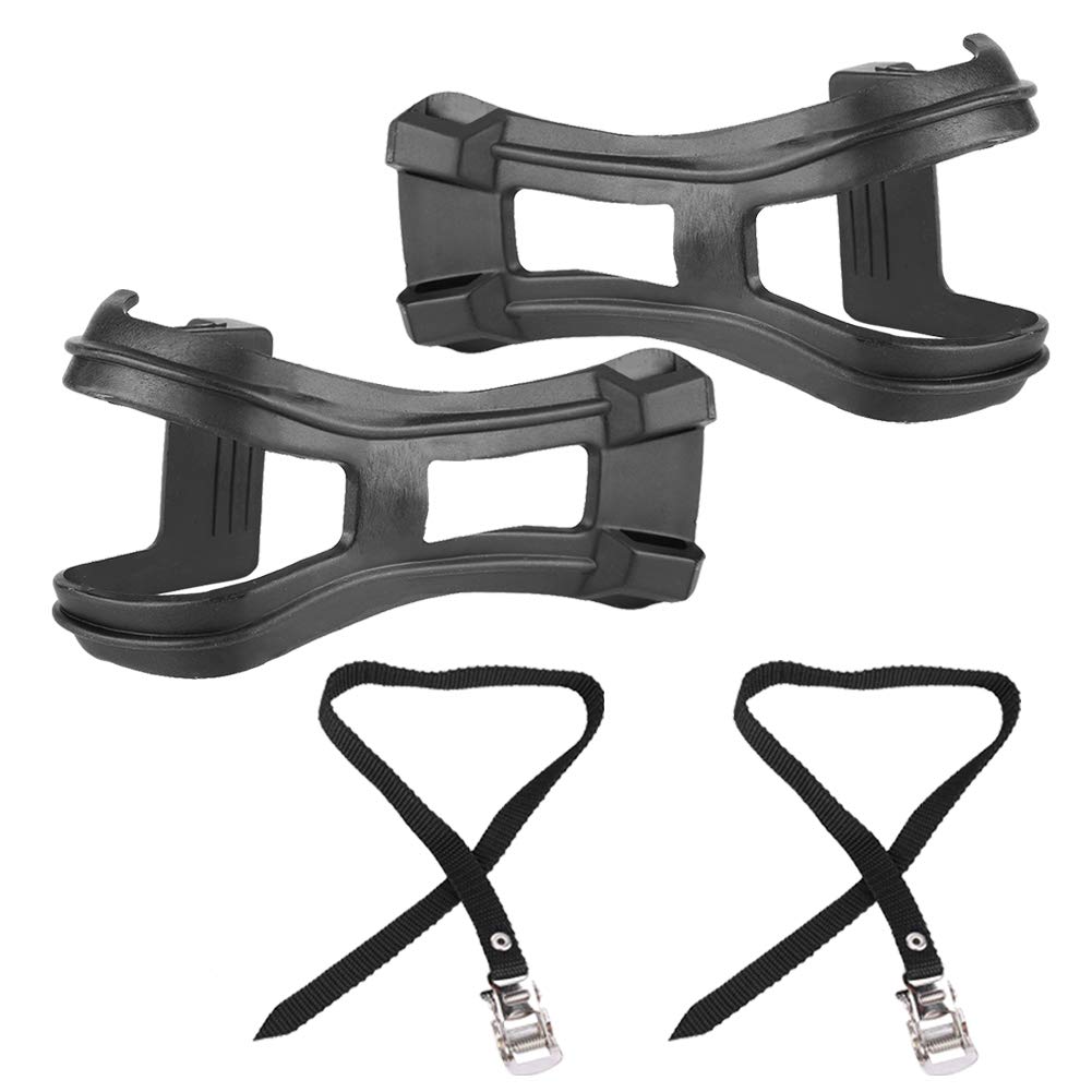 1 Set of Bicycle Pedal Foot Fender Toe Pedal Clips Straps for Fixed Gear and Road Bikes Non-Slip &