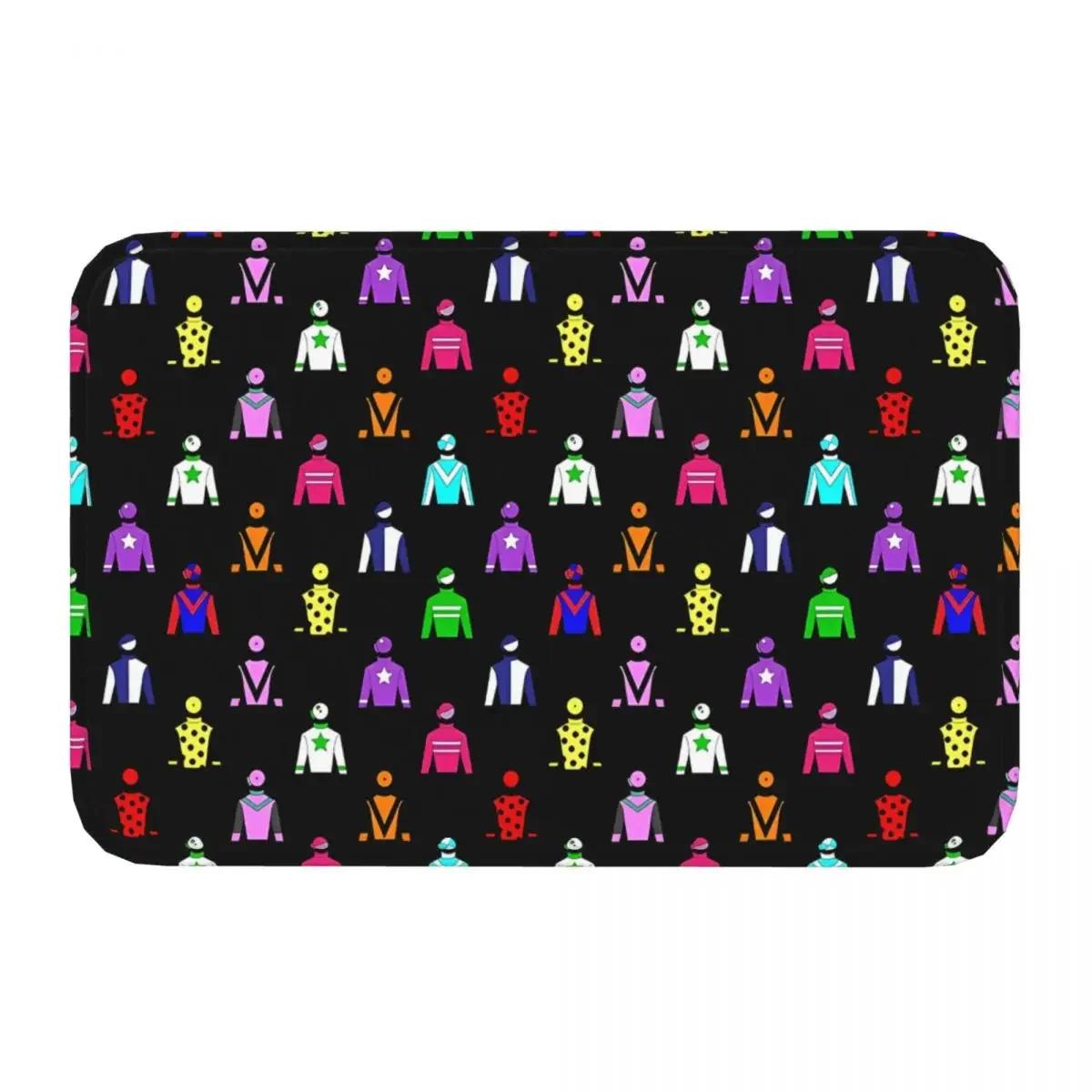 

Non-Slip Carpet Horse Racing Jockey Silks Doormat Bedroom Bath Mat Entrance Door Decor Rug 40cmx60cm