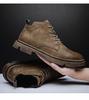 New Classic Comfortable Round Head Men's Fashion Work Shoes Breathable Lace-up Solid High Quality Wear Resistant Short Boots