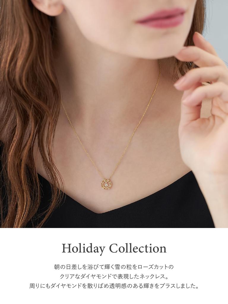 Official 2025 Holiday Collection K10 Yellow Gold Birthday Gift for Includes Jewelry 112546123001 4℃ Necklace, Women, Case,