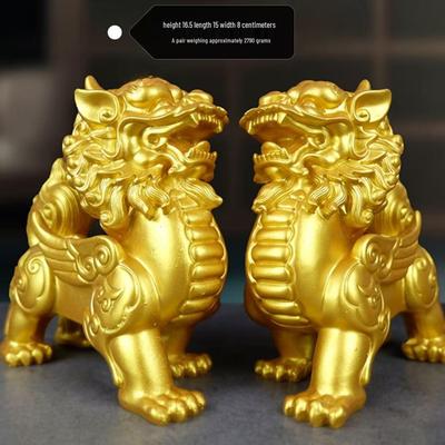De Yuan Ju Kupfer-Zink-Legierung Pixiu-Ornament für Wohnzimmer- oder Geschäftsdekoration Geschenk