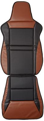 BONFORM Racing Leather Seat Covers for Front Free Antibacterial and Light/Regular Cars, Seats, Size, Deodorizing, Brown, 4078-91BR