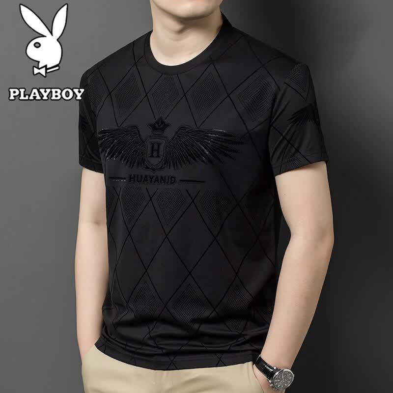 

PLAYBOY Men s Short Sleeve Round Neck T-Shirt 180/54/XXL