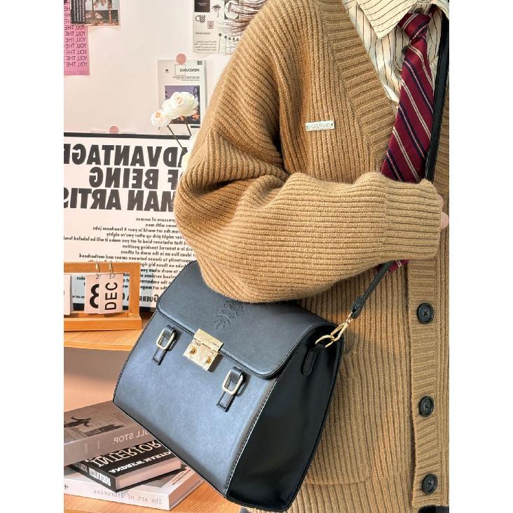 

Japanese Niche Design Uniform Bag 2024 New College Style Simple Shoulder Bag High-end Retro JK Crossbody Bag чёрный