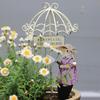 Vintage Lace Umbrella Garden Stake Weather-proof Metal Yard Art Flower Pot Bed Decoration