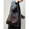 2026 New Vegetable Tanned Cowhide Popular Large Capacity Textured Tote Bag Versatile E Shoulder Class Underarm Commuting Bag