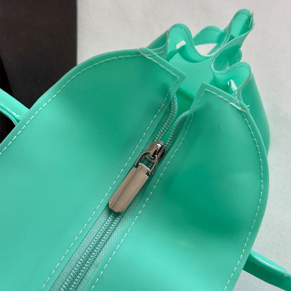 Dopamine Transparent Jelly Bag Solid Color Bowling Bag Travel Armpit Bags Summer