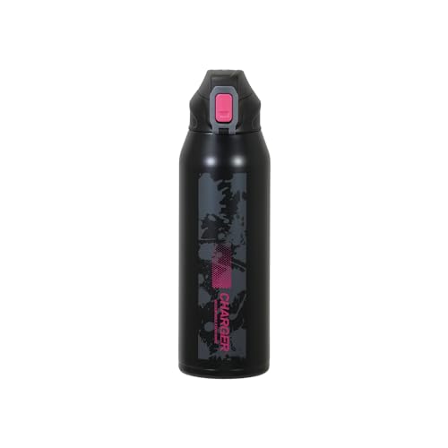 Pearl Metal Water Bottle, 1100ml (1.1L), Direct Drink, Insulated, Sports Drink, with Pouch, Pink x Black, Fast Charger, HC-181