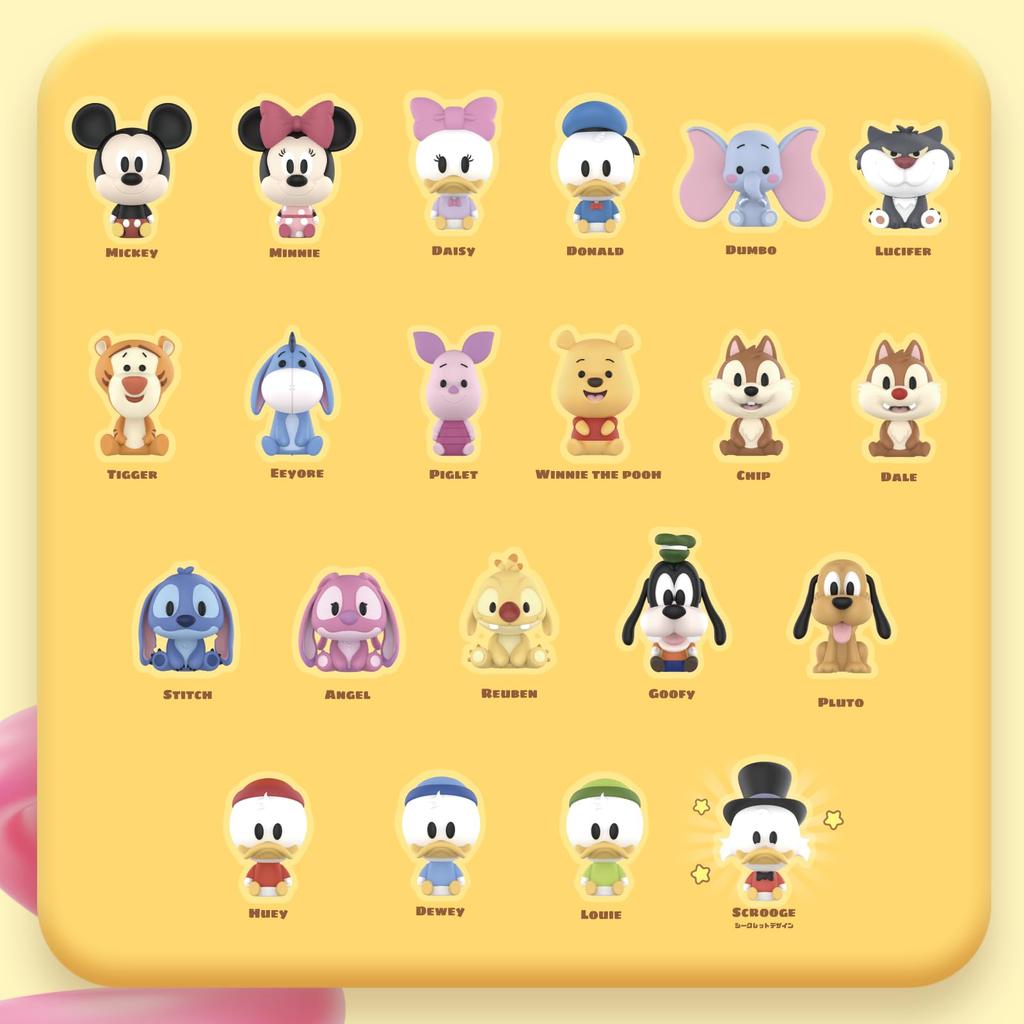 52TOYS BLINDBOX Disney Mini Sitting Down 20 Figures In a Blind Box Gachapon Collectible Perfect for and Christmas 4cm a Series, Box, Figures, Toys,