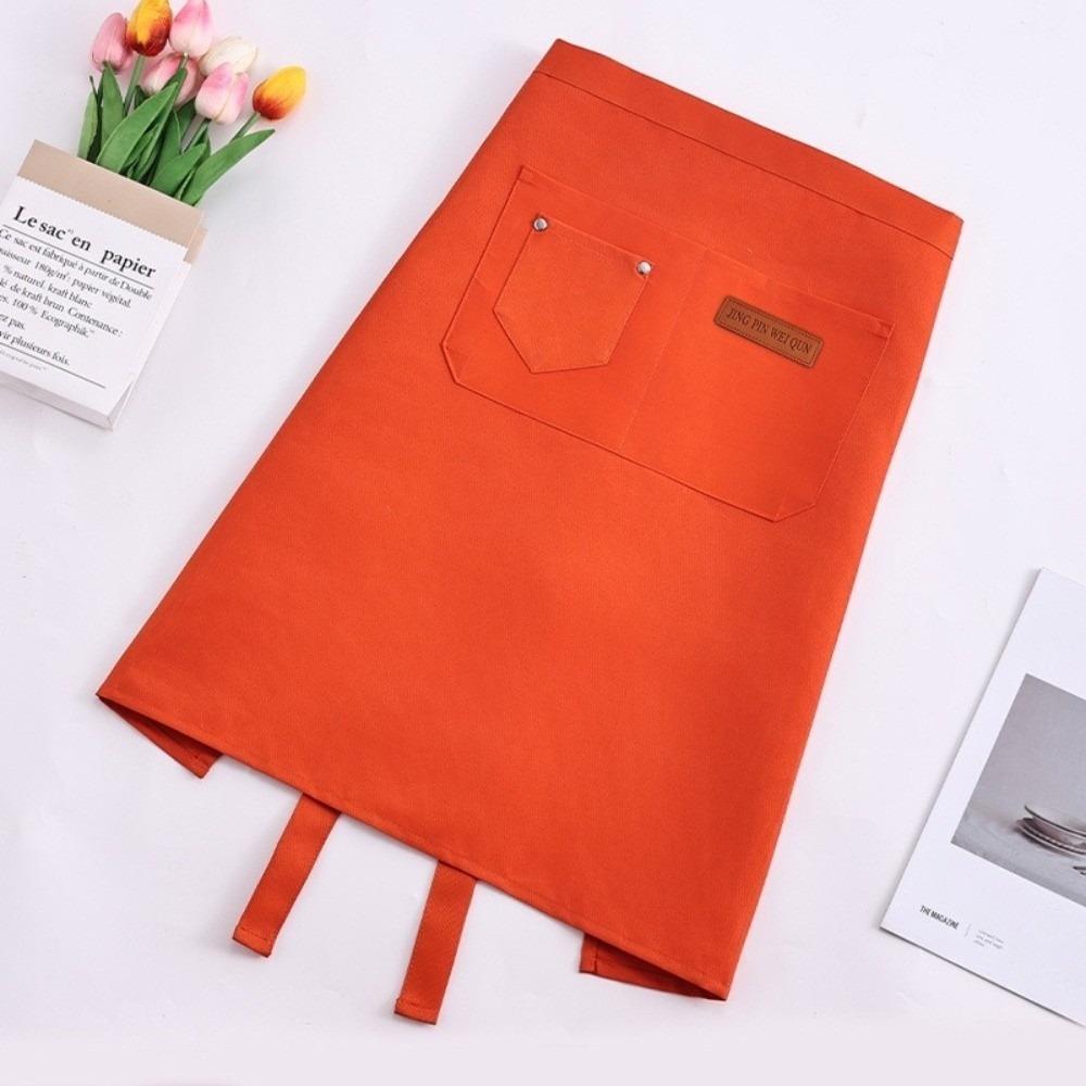 Double-Sided Half-Length Apron Waterproof Fabric Work Apron Durable Kitchen Apron Milk Tea Shop