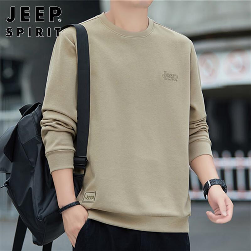 

JEEP SPIRIT Men s Loose Fit Round Neck Sweatshirt XL