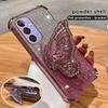Glitter Butterfly Stand Phone Case for Samsung S25 S24 23 S22 S21 Ultra Plus S25 S23 FE A17 A07 A06 A56 A36 A16 A55 A35 A25 A15 A54 A53 A14 A13
