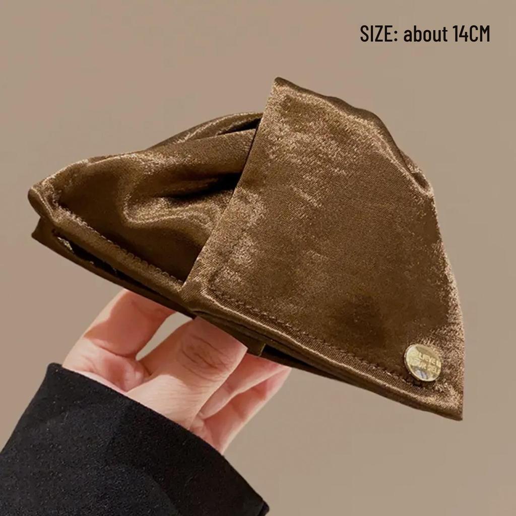 High-End Satin-Schale Dreiecksklammer 2025 - Vollständiger Hinterkopf-Pferdeschwanz für Frauen