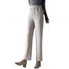 2025 Women's Korean Style Cashmere Micro-Flare Pants: Autumn/Winter, Plus Velvet, Warm, Thickened, Straight Leg, Flare