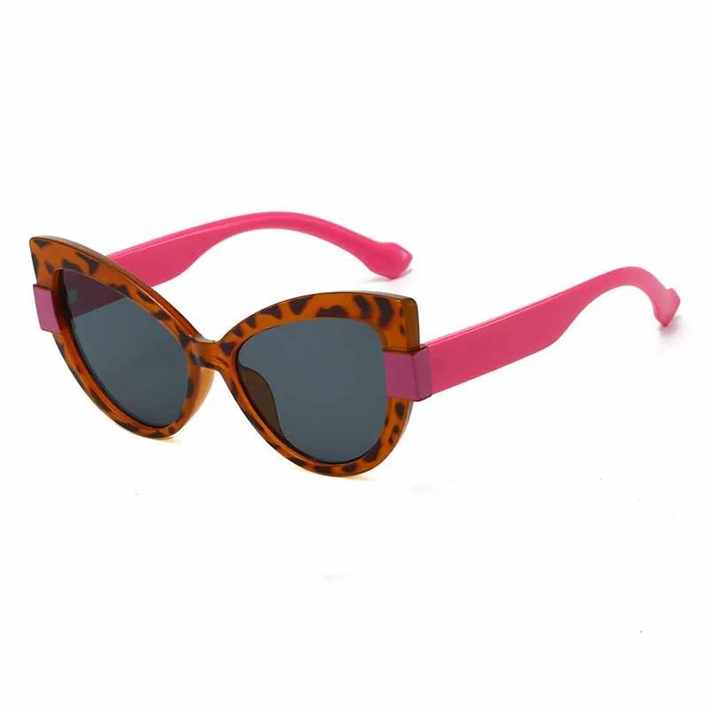 New Fashion Contrasting Cat Eye Sunglasses Personalized Casual Versatile Anti Blue Light Glasses Outdoor Travel UV Protection