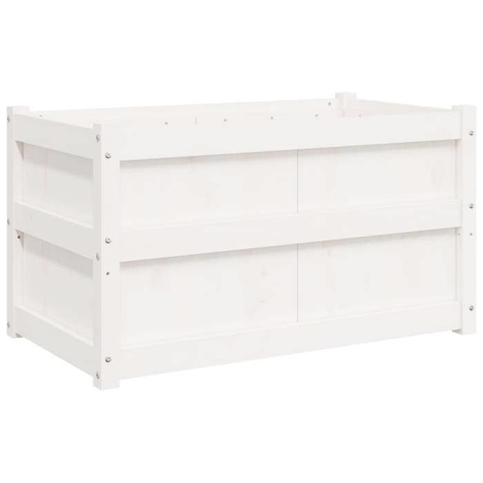 VidaXL Outdoor Planter White 90x50x50 Cm Solid Pine Wood 837461