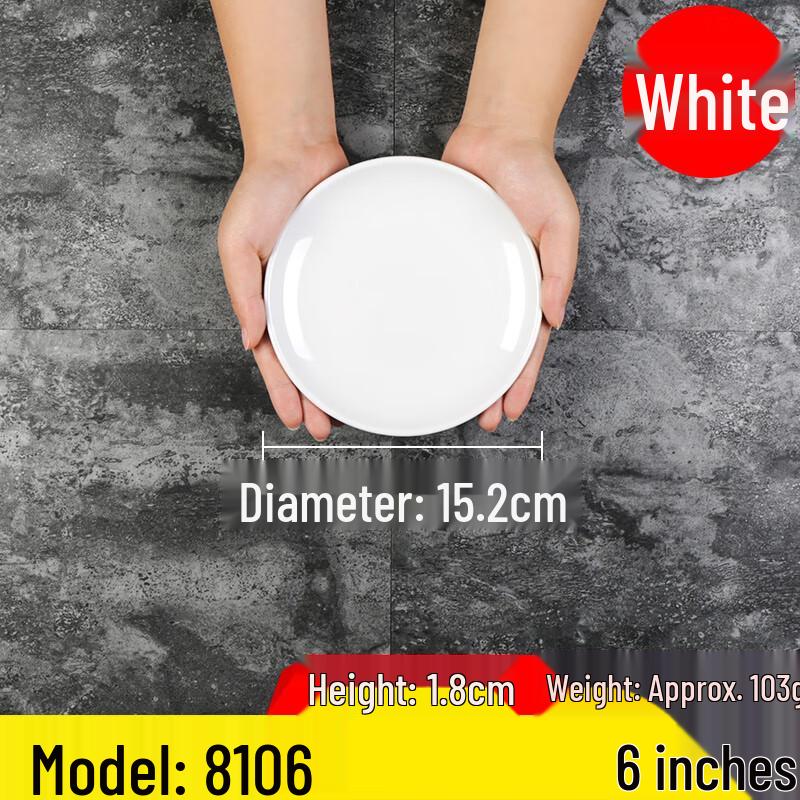 Commercial Melamine Imitation Porcelain Round Plate