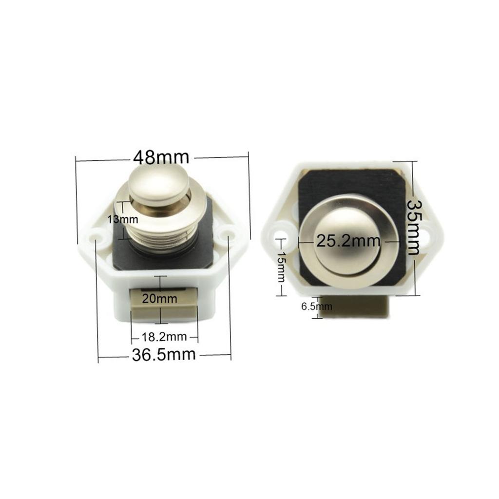Camper Car Push Lock RV Caravan Boat Motor Home Cabinet Drawer Latch Button Locks Furniture Hardware Lock Car Travel Accessories